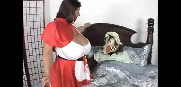  Fat Red Riding Hood going to the woods and gets some cock